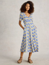 Load image into Gallery viewer, Megan Midi Dress - Blue Print