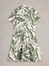 Load image into Gallery viewer, Ria Jersey Shirt Dress - Green Print