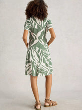 Load image into Gallery viewer, Ria Jersey Shirt Dress - Green Print
