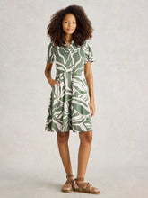 Load image into Gallery viewer, Ria Jersey Shirt Dress - Green Print