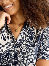 Load image into Gallery viewer, Annie Short Sleeve Jersey Shirt - Navy Print