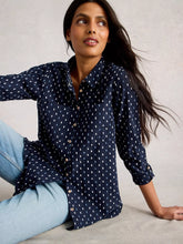 Load image into Gallery viewer, Sophie Longline Shirt - Navy