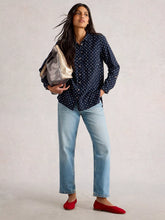 Load image into Gallery viewer, Sophie Longline Shirt - Navy