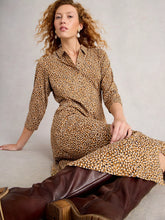 Load image into Gallery viewer, Rua Jersey Shirt Dress - Chartreuse Print