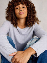 Load image into Gallery viewer, Clara Long Sleeve Sparkle Top - Ivory Multi