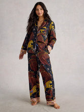 Load image into Gallery viewer, Nina Cotton PJ Top - Black Print
