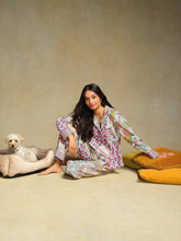 Load image into Gallery viewer, Nina Cotton PJ Top - Green Print