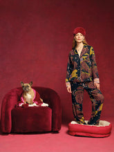 Load image into Gallery viewer, Nina Cotton PJ Bottoms - Black Print