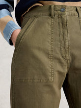 Load image into Gallery viewer, Twister Chino Ankle Trouser - Khaki Green