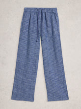 Load image into Gallery viewer, Ally Linen Wide Leg Trouser - Chambray Blue