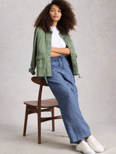 Load image into Gallery viewer, Ally Linen Wide Leg Trouser - Chambray Blue