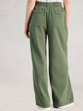 Load image into Gallery viewer, Parker Wide Leg Cotton Jogger - Mid Green