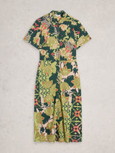 Load image into Gallery viewer, Rua Jersey Shirt Dress - Green Print