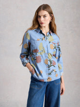 Load image into Gallery viewer, Sophie Organic Cotton Long Sleeve Shirt - Blue Print