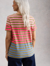 Load image into Gallery viewer, Abbie Cotton Stripe Tee - Green Multi
