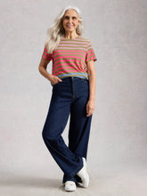 Load image into Gallery viewer, Abbie Cotton Stripe Tee - Green Multi