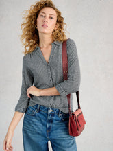 Load image into Gallery viewer, Annie Cotton Jersey Shirt - Navy Multi