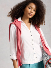 Load image into Gallery viewer, Annie Broderie Cotton Jersey Top - White