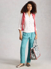 Load image into Gallery viewer, Annie Broderie Cotton Jersey Top - White