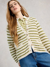 Load image into Gallery viewer, Belle Striped Cardi - Green