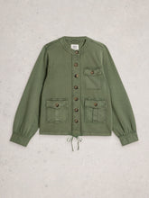 Load image into Gallery viewer, Demi Utility Cotton Jersey Jacket - Mid Green