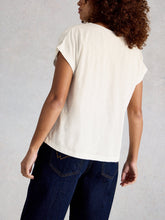Load image into Gallery viewer, Rachel Ruched Tee - White