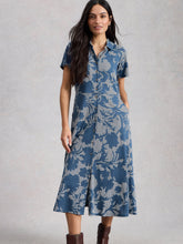 Load image into Gallery viewer, Rua Jersey Shirt Dress - Blue Print