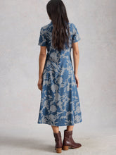 Load image into Gallery viewer, Rua Jersey Shirt Dress - Blue Print