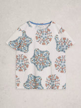Load image into Gallery viewer, Abbie Cotton Tee - White Print