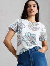 Load image into Gallery viewer, Abbie Cotton Tee - White Print