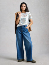 Load image into Gallery viewer, Abbie Cotton Tee - White Print