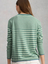 Load image into Gallery viewer, Lulu Striped Organic Cotton Cardigan - Green
