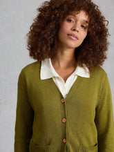 Load image into Gallery viewer, Nova Linen Blend Cardi - Green