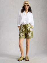 Load image into Gallery viewer, Belle Linen Short - Green Print