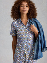 Load image into Gallery viewer, Rua Shirt Dress - Blue Multi