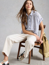 Load image into Gallery viewer, Orla Organic Cotton Top - Blue Stripe