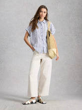 Load image into Gallery viewer, Orla Organic Cotton Top - Blue Stripe