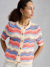 Load image into Gallery viewer, Isabella Wavy Cotton Cardigan