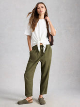 Load image into Gallery viewer, Elle Linen Blend Pant - Khaki Green