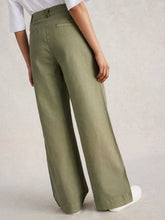 Load image into Gallery viewer, Twister Wide Leg Chino Trouser - Khaki Green