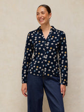 Load image into Gallery viewer, Annie Cotton Jersey Shirt - Navy Print