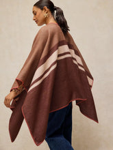 Load image into Gallery viewer, Stripe Detail Poncho