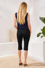 Load image into Gallery viewer, Audrey Pull On Capri Stretch Denim - Black