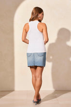 Load image into Gallery viewer, Racerback Rib Cotton Tank - White