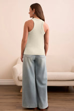 Load image into Gallery viewer, Racerback Rib Cotton Tank - Cream