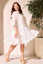 Load image into Gallery viewer, Cotton Eyelet Swing Dress