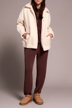 Load image into Gallery viewer, Snap Front Boucle Bomber Jacket - Cream