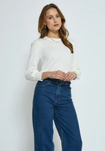 Load image into Gallery viewer, Mersin Knit Tee - White