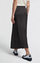 Load image into Gallery viewer, Satin Midi Skirt With Belt Detail - Dark Metal Grey