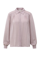Load image into Gallery viewer, Satin finish blouse with pleated detail - Blush